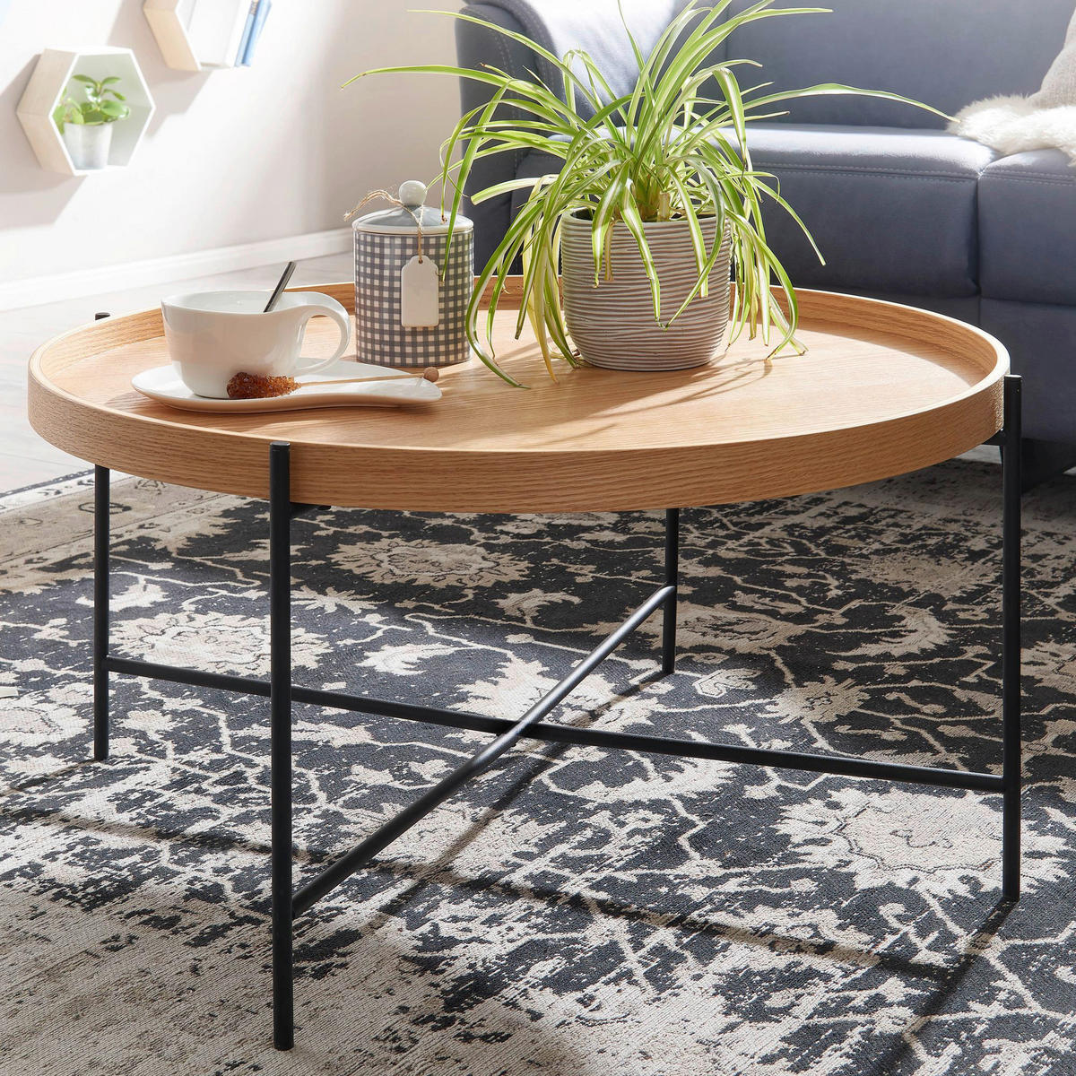 Couchtisch braun B/H/T: ca. 78x40x78 cm Couchtisch - braun (78,00/40,00/78,00cm) - Wohnling