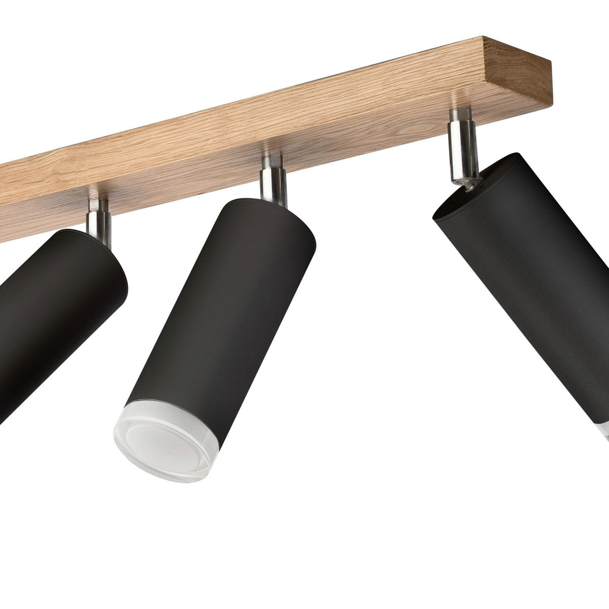 Lamkur Deckenleuchte schwarz Holz B/H/L: ca. 20x23,5x84 cm 5 Brennstellen MATTE - schwarz (84,00/20,00/23,50cm) - Lamkur