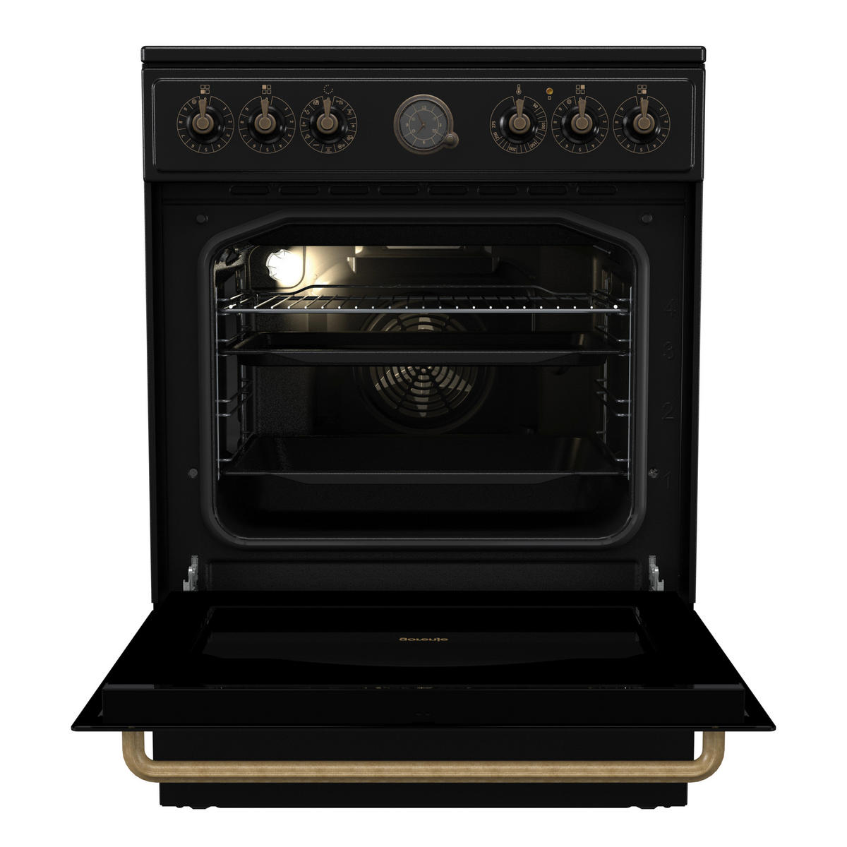 Gorenje Stand-Elektroherd schwarz B/H/T: ca. 60x85x60 cm Stand-Elektroherd GECS6B70CLB - schwarz (60,00/85,00/60,00cm) - Gorenje