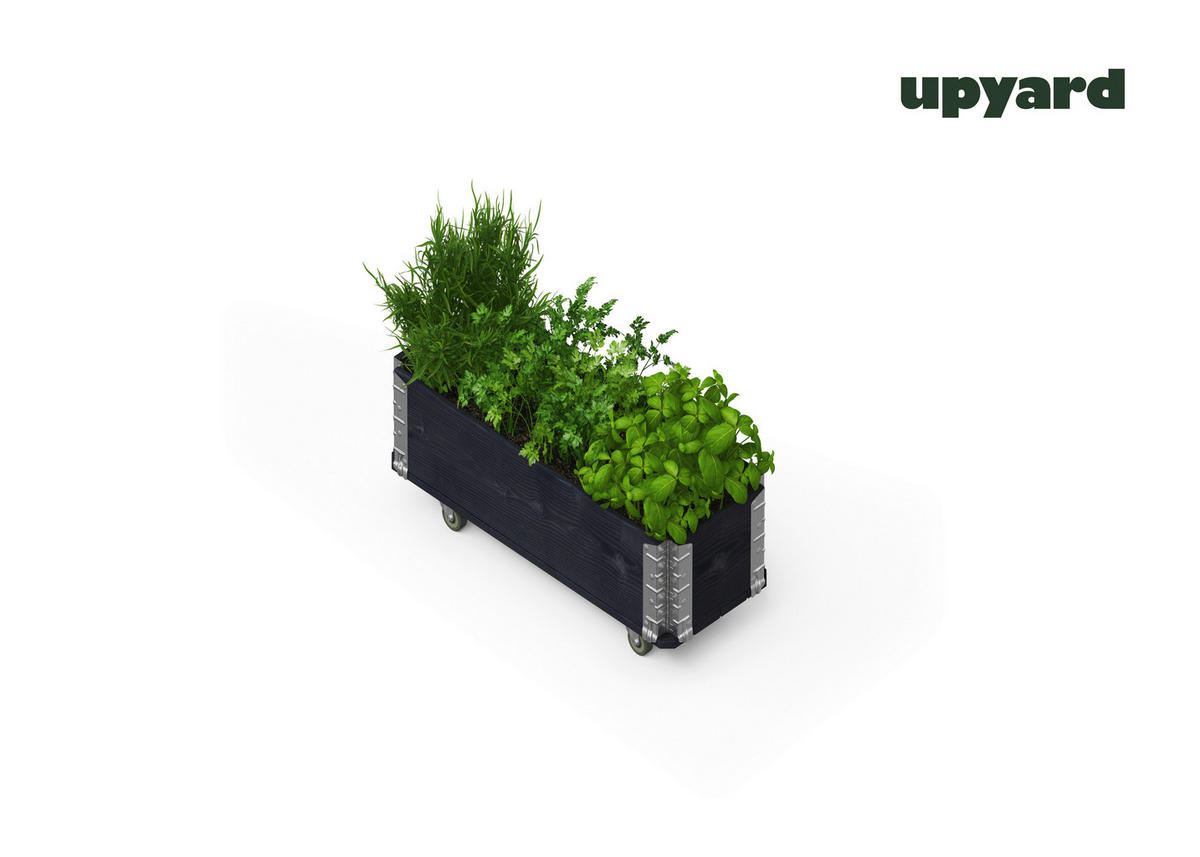 UPYARD Kräuterkasten INDUSTRIAL schwarz Holz B/L: ca. 30x80 cm INDUSTRIAL - schwarz (30,00/80,00cm) - UPYARD
