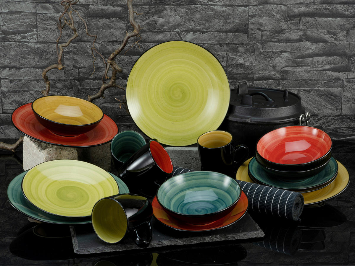 CreaTable Kombiservice Samoa multicolor Keramik 16 tlg. Samoa - multicolor - CreaTable