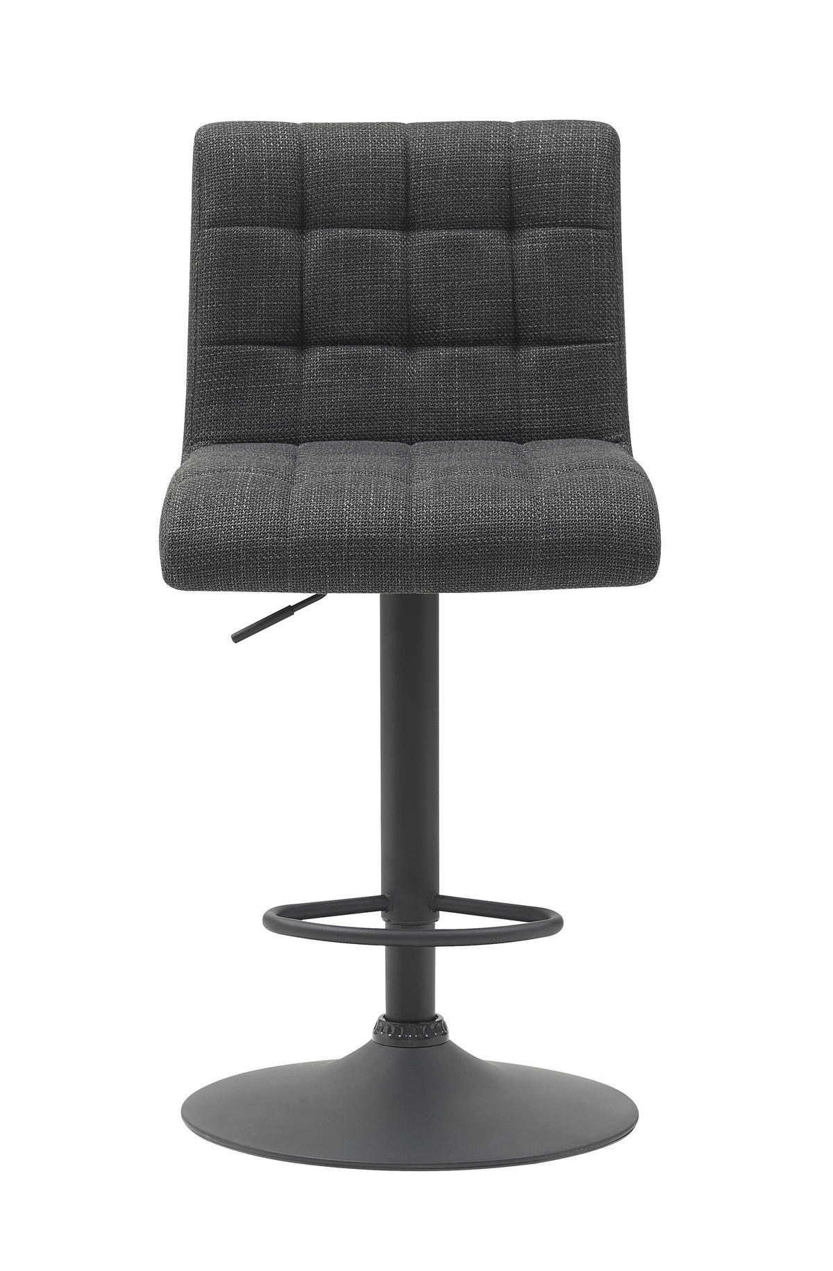 Barhocker Erika anthrazit schwarz Microfaser Webstoff Metall H: ca. 83 cm Erika - schwarz/anthrazit (83,00cm)