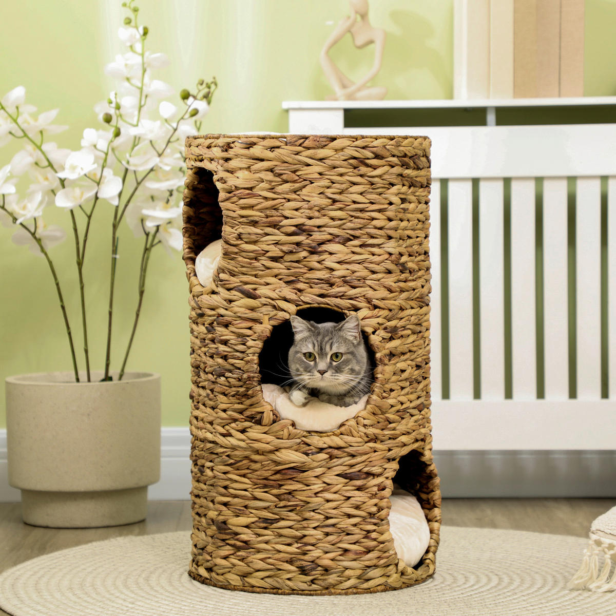 PawHut Kratztonne braun Stahl B/H/L: ca. 40x73x40 cm Kratztonne - braun (40,00/40,00/73,00cm) - PawHut
