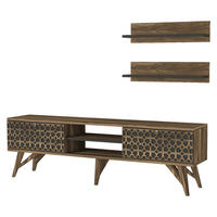 Wohnwand Fina walnuss Nachbildung B/H/T: ca. 150x45,5x30 cm Fina - walnuss (150,00/45,50/30,00cm) - moebel17
