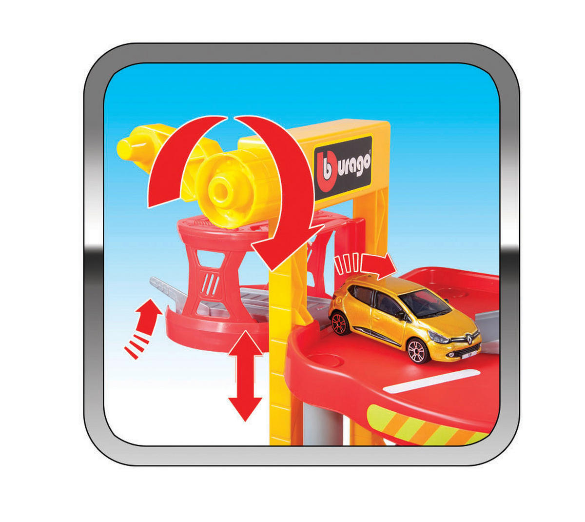 Bburago Parkhaus Garage Spielset Street Fire Parking Playset B/H/L: ca. 69x69x85 cm Street Fire Parking Playset - bunt (85,00/69,00/69,00cm) - Bburago