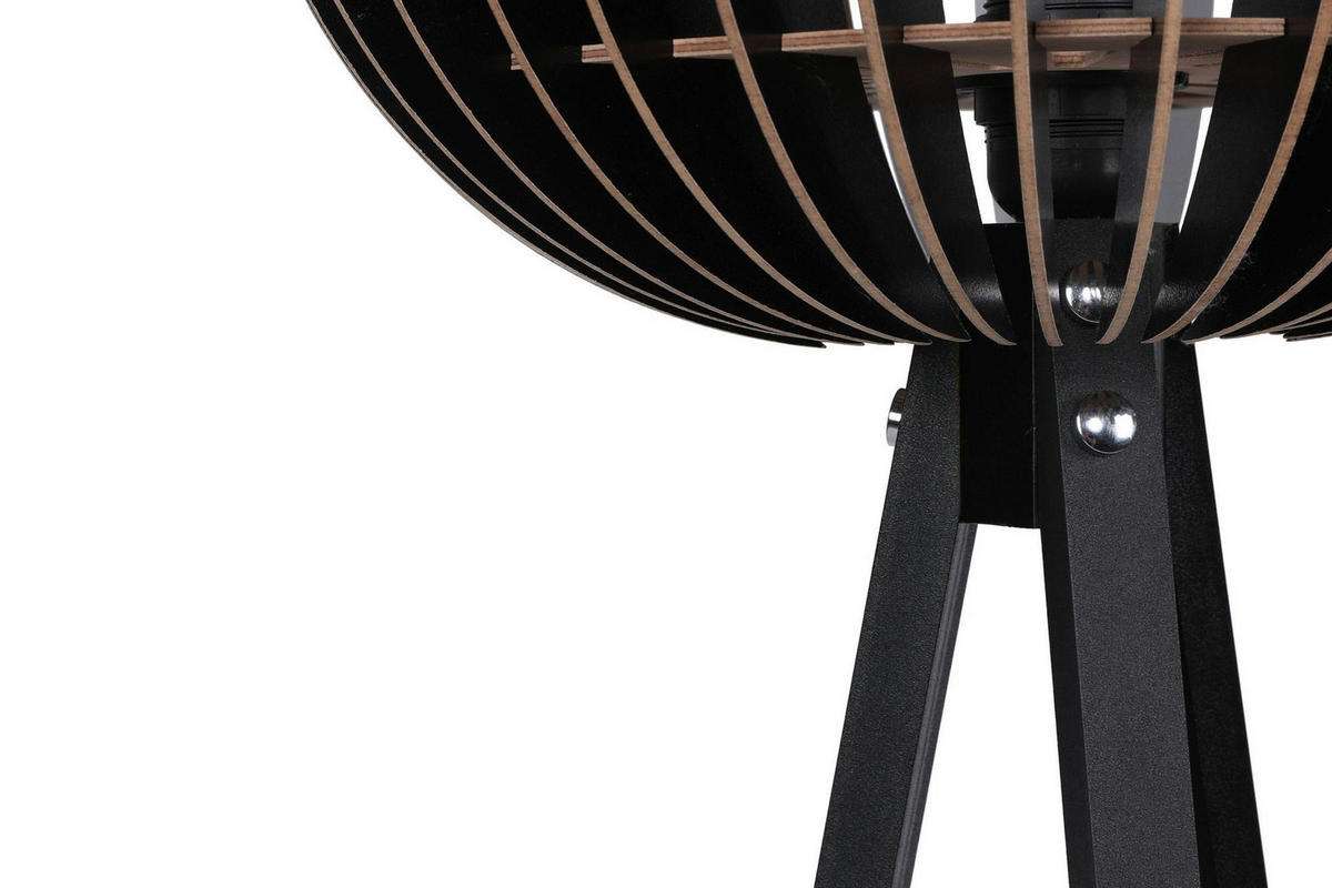 Opviq Stehleuchte schwarz MDF B/H/T/L/D: ca. 36x145x36x36x36 cm E27 1 Brennstellen Stehleuchte_192 - schwarz (36,00/36,00/145,00cm) - Opviq