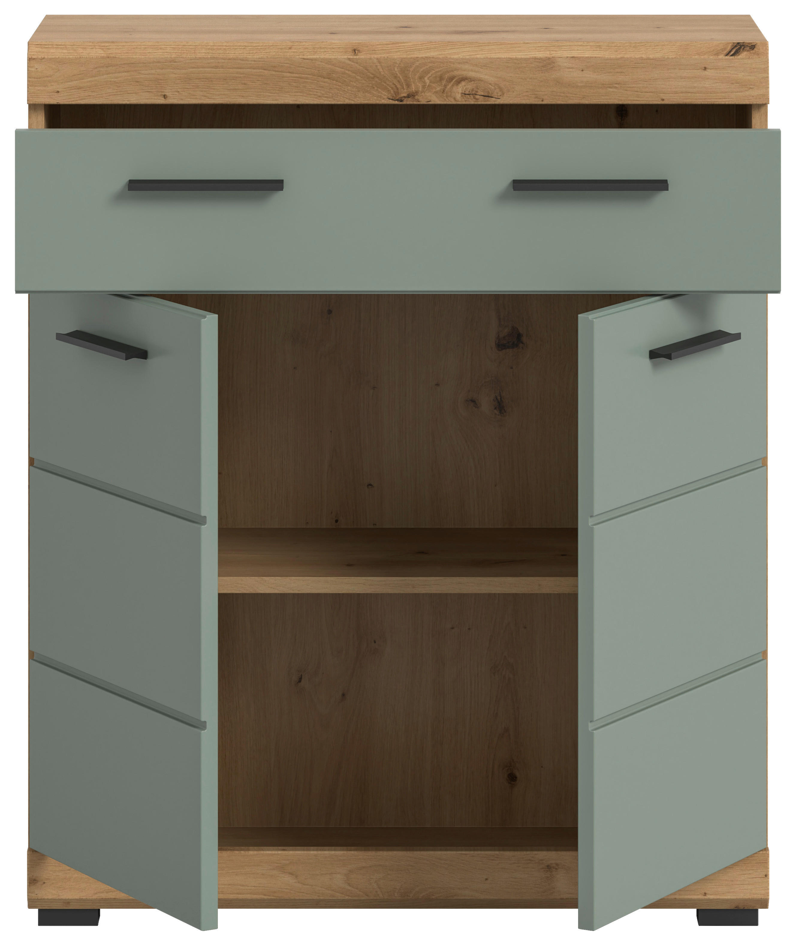 Thumbnail - Schrank Scout Eiche Artisan Nachbildung salbei Nachbildung B/H/T: ca. 74x88x31 cm