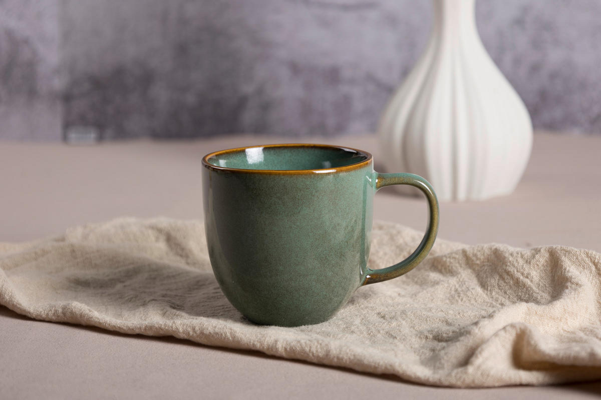 Kaffeebecher grün Steinzeug Kaffeebecher_Organic - grün (8,60/8,80/8,80cm)
