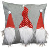 Dekokissen Dekokissen_Wichtel grau 40x40cm - rot/grau (40,00/40,00cm)