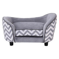 PawHut Hundebett grau Holz B/H/L: ca. 41x33,5x67 cm Hundebett - grau (67,00/41,00/33,50cm) - PawHut