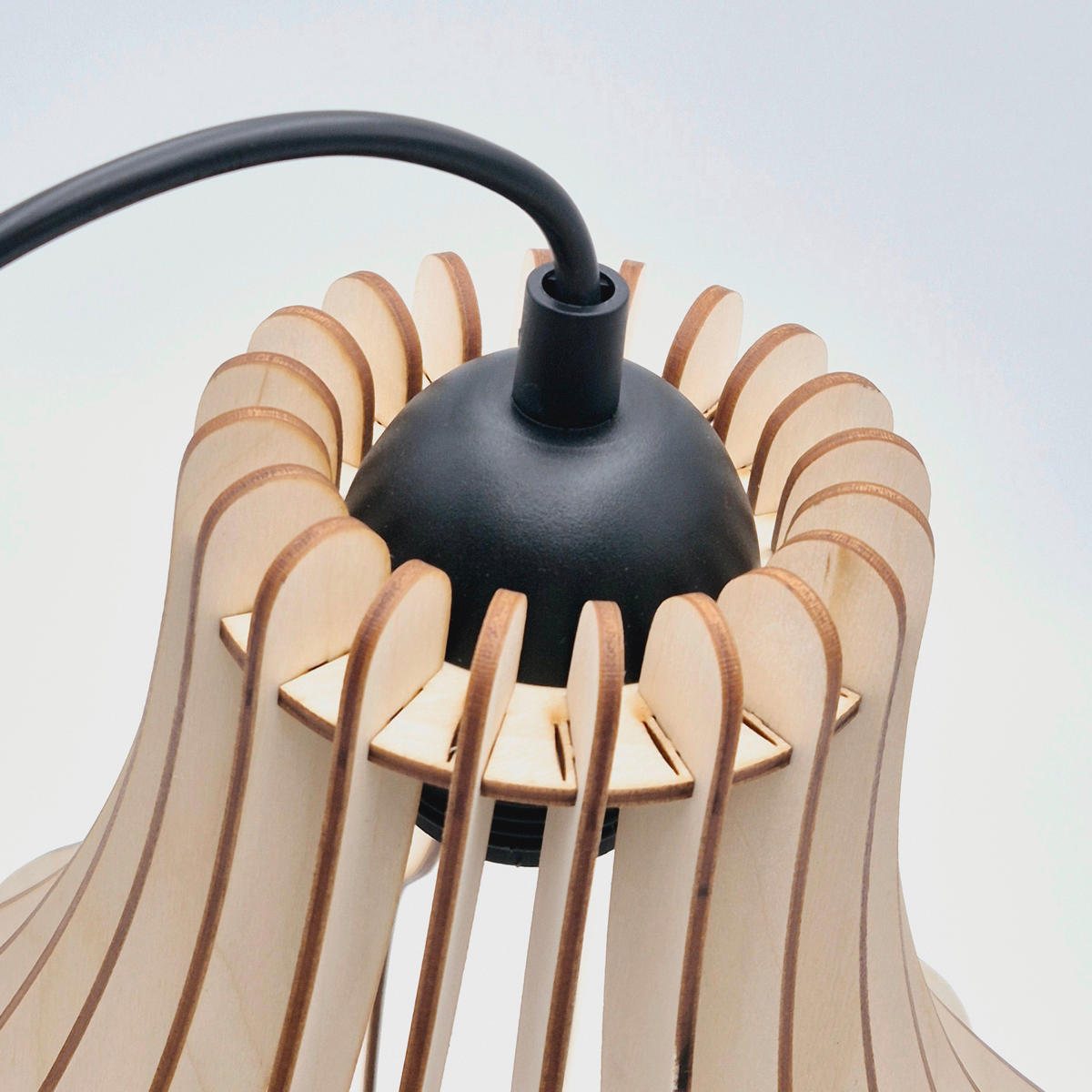 Lamkur Pendelleuchte TUCCI 50126 buche Buche H/L: ca. 120x29 cm E27 1 Brennstellen Tucci - buche (29,00cm) - Lamkur