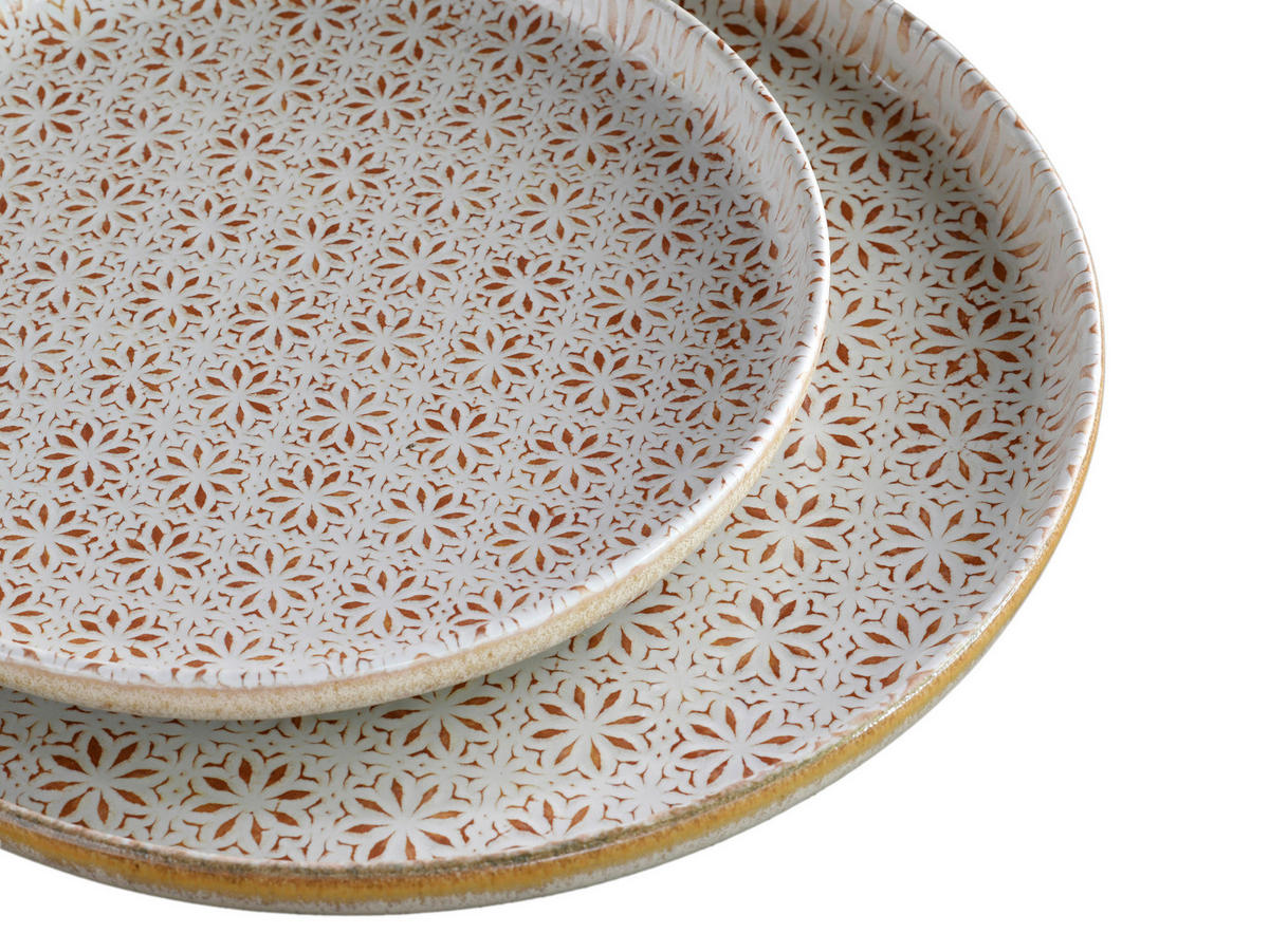 CreaTable Tafelservice Uno Emiliana rot Steinzeug 12 tlg. Uno Emiliana - rot - CreaTable