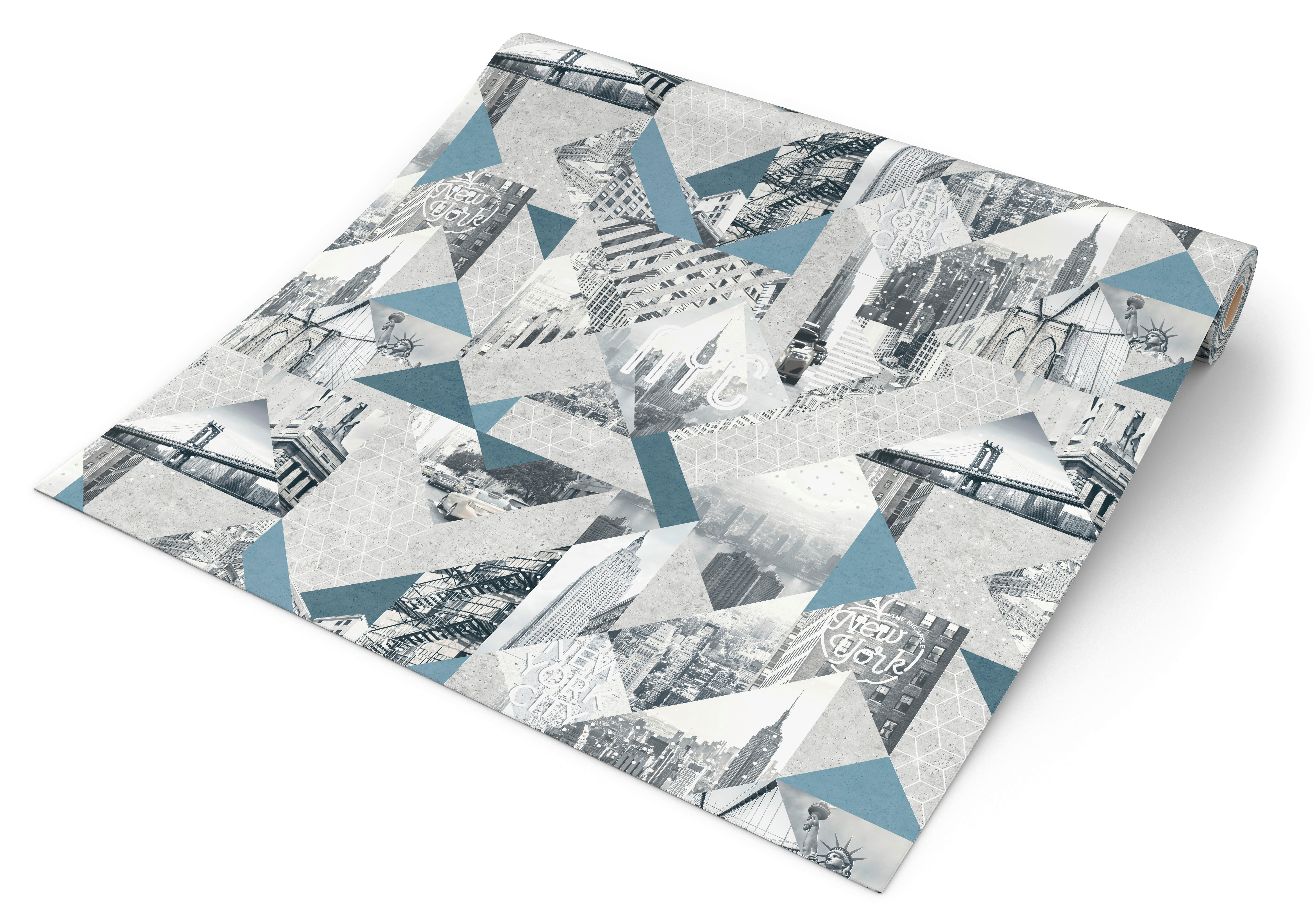 UGEPA Vliestapete New York blau grau B/L: ca. 53x1005 cm Vliestapete_M51001 - blau/grau (53,00/1005,00cm) - UGEPA