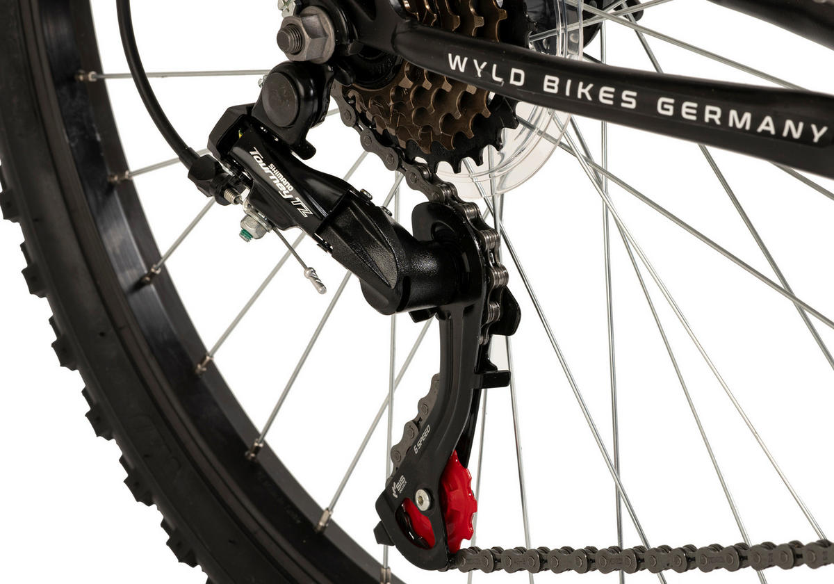 WYLD Kinder-Mountainbike Zodiac ZODIAC 24 Zoll Rahmenhöhe 38 cm 18 Gänge weiß weiß ca. 24 Zoll Zodiac - weiß - WYLD