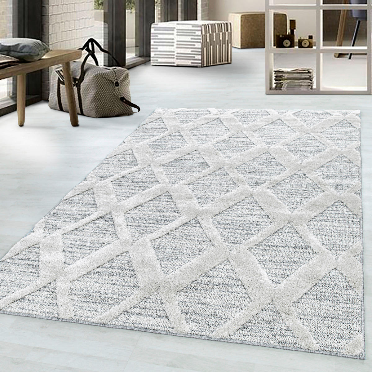 Ayyildiz Teppich PISA grau B/L: ca. 60x110 cm PISA - grau (60,00/110,00cm) - Ayyildiz