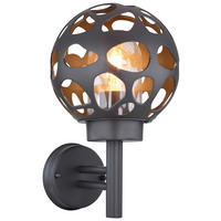 Außenleuchte HILARIO 31805 anthrazit klar anthrazit B/H: ca. 20x32,7 cm HILARIO - klar/anthrazit (20,00/32,70cm) - GLOBO