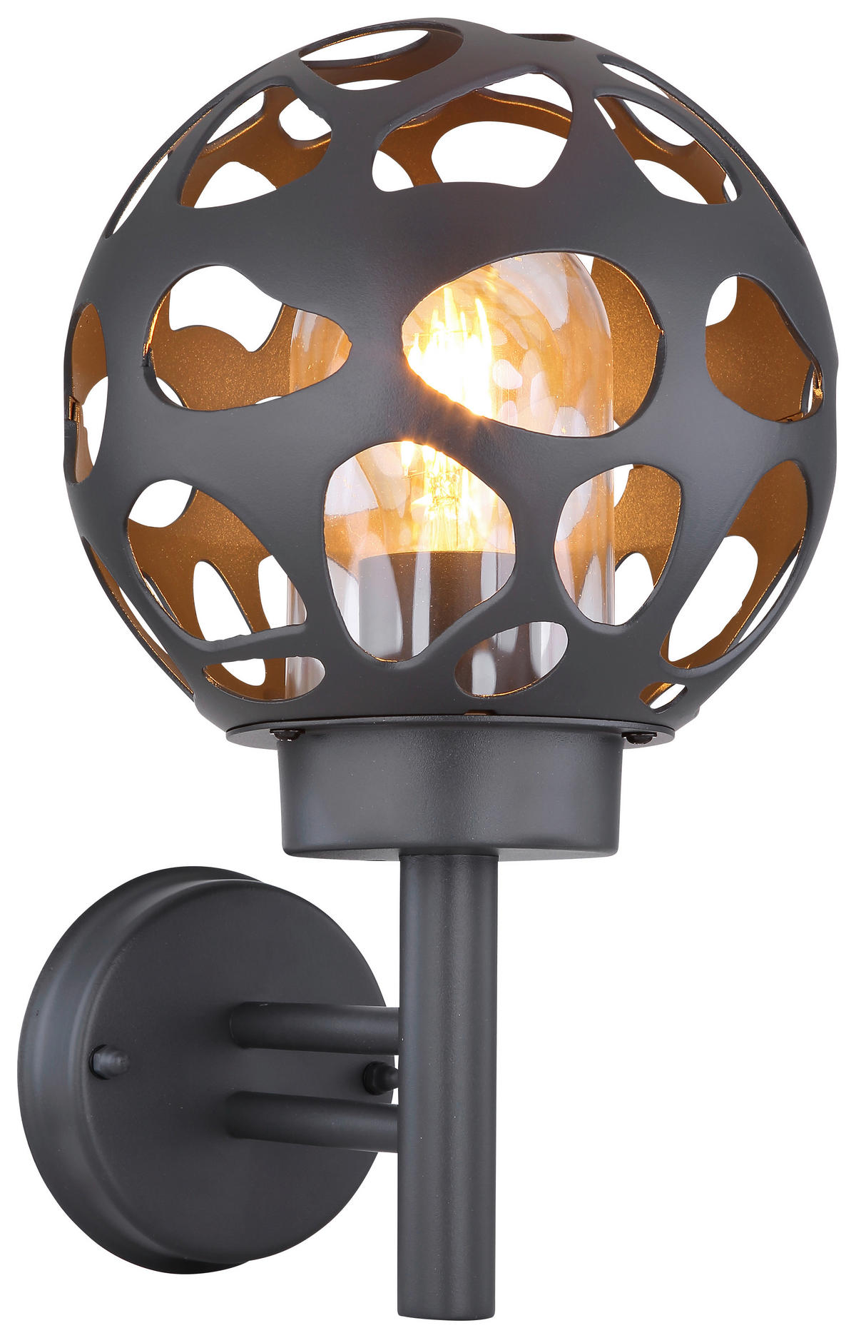 Außenleuchte HILARIO 31805 anthrazit klar anthrazit B/H: ca. 20x32,7 cm HILARIO - klar/anthrazit (20,00/32,70cm) - GLOBO