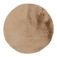 Kayoom Hochflorteppich Badematte Rabbit 425 beige B/H/L: ca. 100x3,5x100 cm Badematte Rabbit 425 - beige (100,00/100,00/3,50cm) - Kayoom