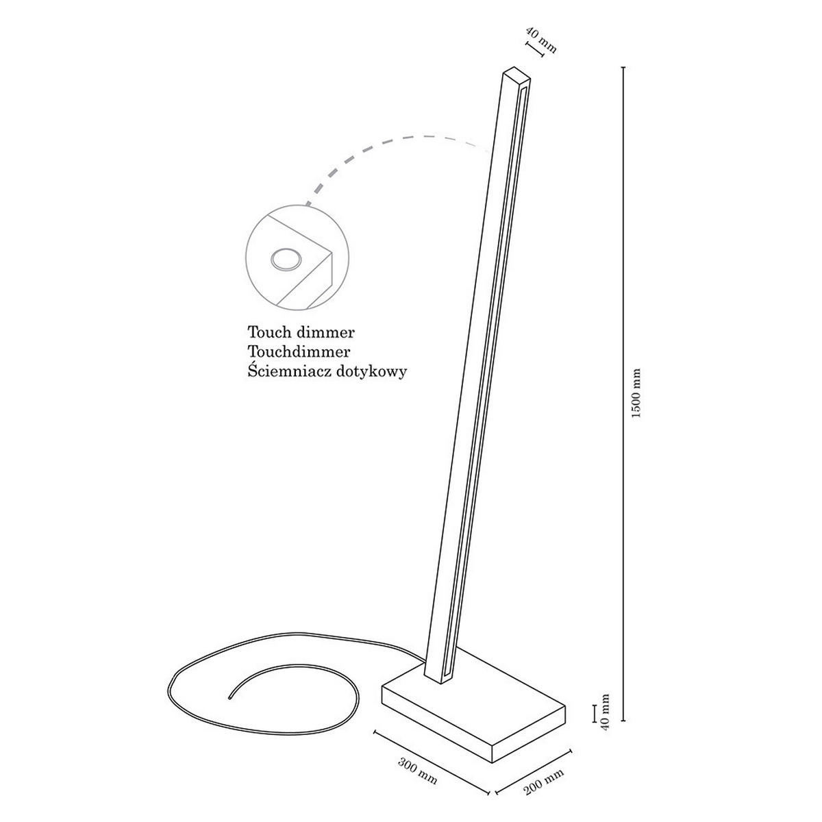 SPOT Light Stehleuchte Linus 9290176 nussbaum Birkenholz B/H/L: ca. 30x150x20 cm 1 Brennstellen Linus - nussbaum (20,00/30,00/150,00cm) - SPOT Light