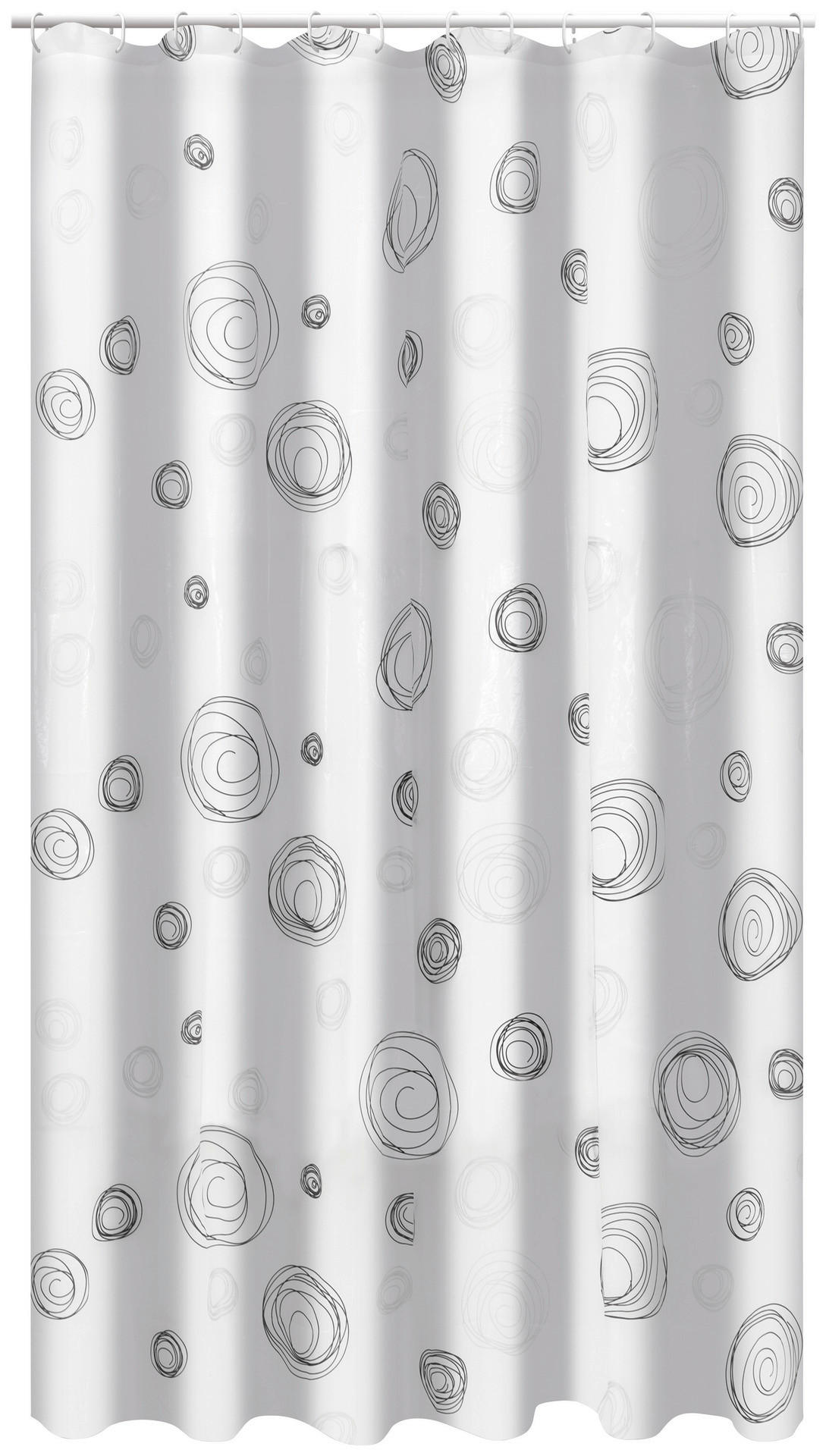 Acus Duschvorhang Celina II weiß grau Kunststoff B/L: ca. 180x200 cm Celina II - weiß/grau (180,00/200,00cm) - Acus