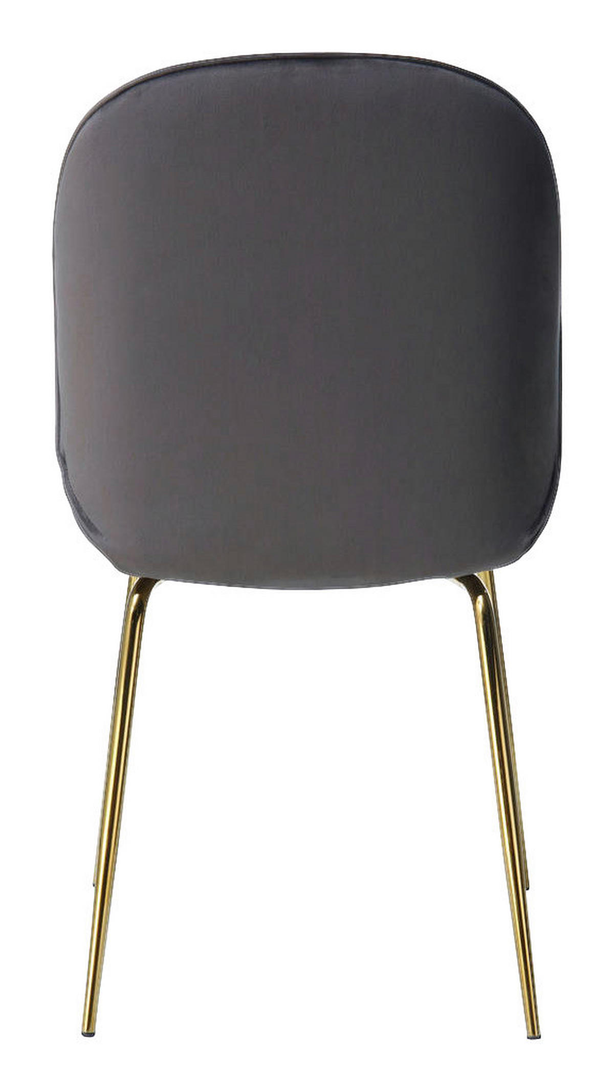 Stuhl Charlize 100 2er grau Microfaser B/H/T: ca. 48x87x59 cm Charlize 100 2er - messing/grau (48,00/87,00/59,00cm) - 360 Living