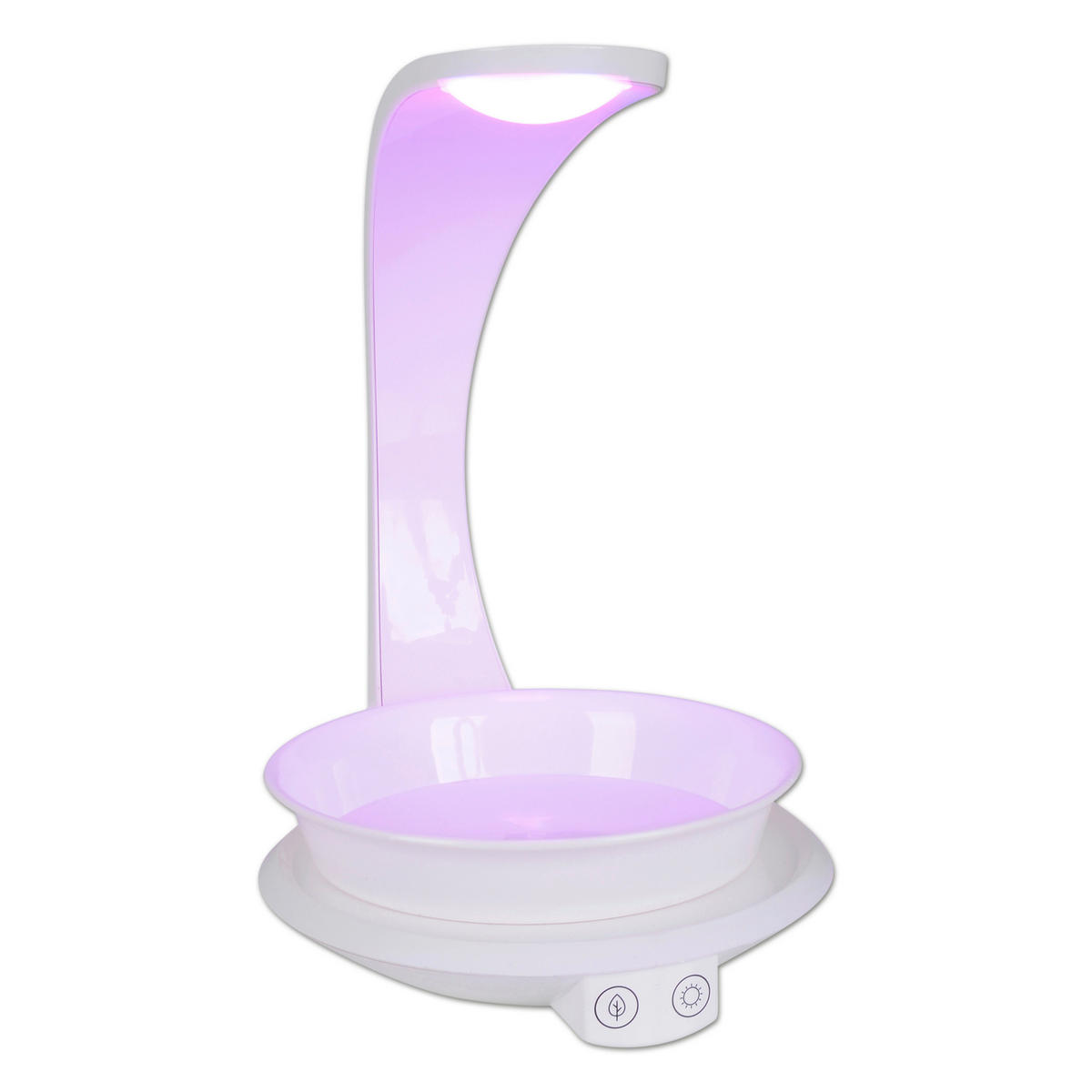Näve Leuchten Tischleuchte 3176423 weiß Metall Kunststoff H/D: ca. 24x15,5 cm null 20 Brennstellen LED Pflanzen-Tischleuchte h:24cm - weiß (15,50/24,00cm) - Näve Leuchten