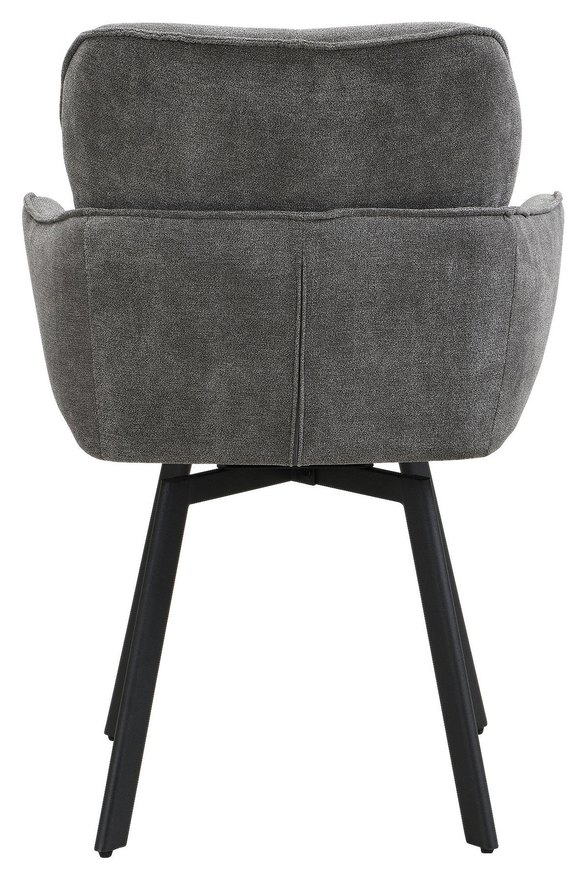 Stuhl RICO schwarz grau Metall Stoff B/H/T: ca. 61x90x63 cm RICO - schwarz/grau (61,00/90,00/63,00cm) - byLIVING