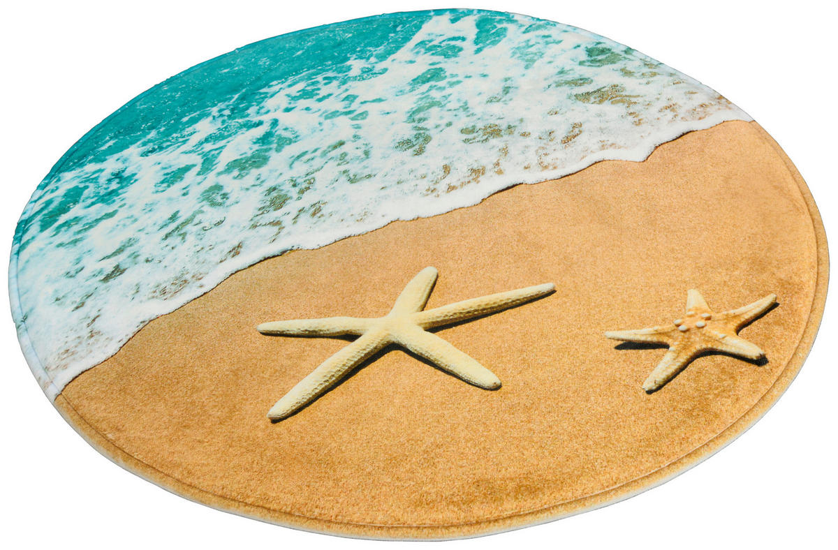 Badematte Badematte_Strand ca.70cm rund - multicolor (70,00cm)