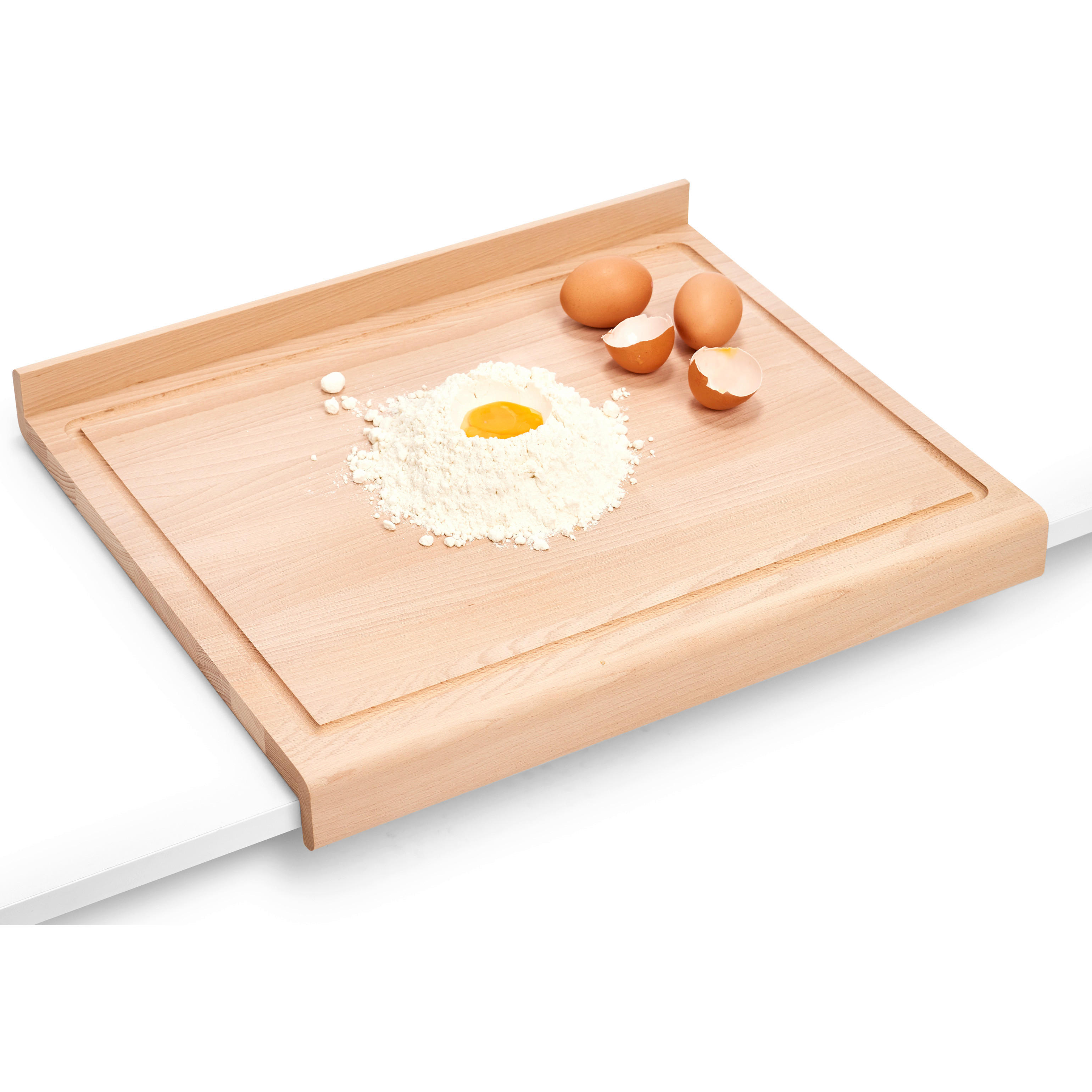 Zeller Back- und Tranchierbrett natur Buche B/H/L: ca. 48x5x41 cm Back-/Tranchierbrett - natur (41,00/48,00/5,00cm) - Zeller