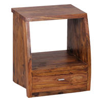 Nachtkonsole braun B/H/T: ca. 40x53x45 cm Nachttisch MUMBAI - braun (40,00/53,00/45,00cm) - Wohnling