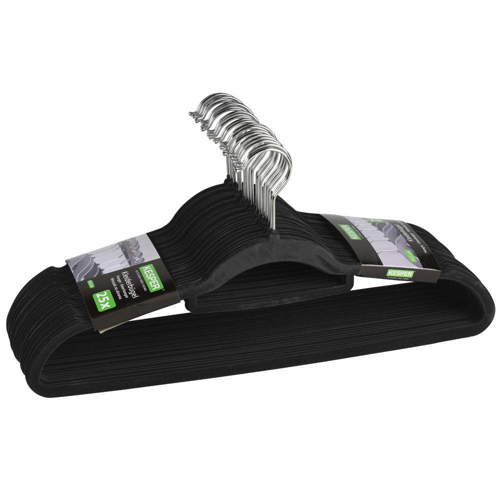 Kesper Kleiderbügel 25tlg. grau Kunststoff Kleiderbügel_25tlg. - grau (45,00cm) - Kesper