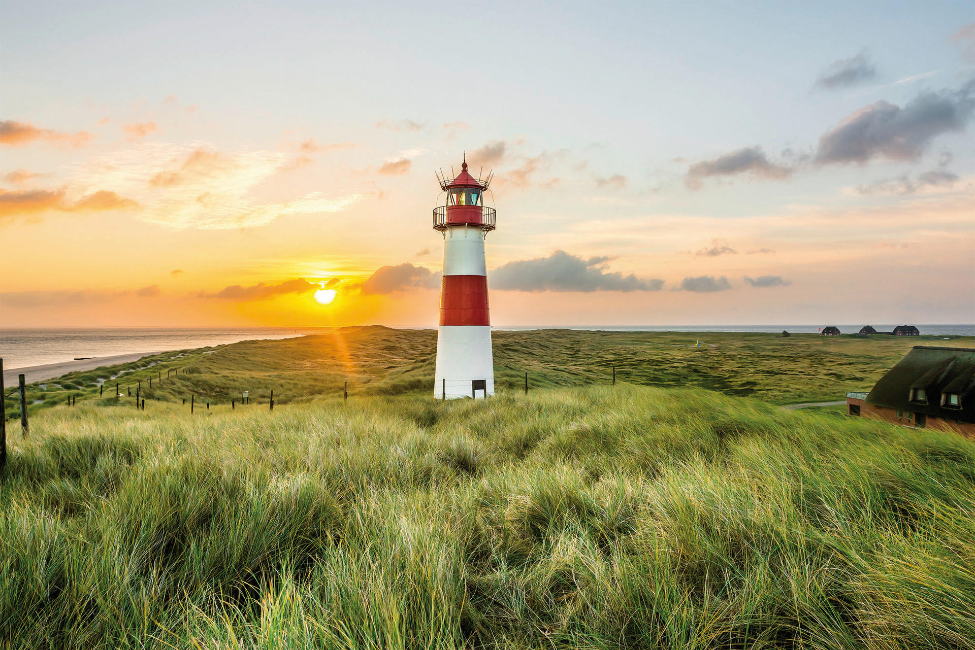 Keilrahmenbild Leuchtturm B/H: ca. 90x60 cm Keilrahmenbild 60x90cm - (90,00/60,00cm)