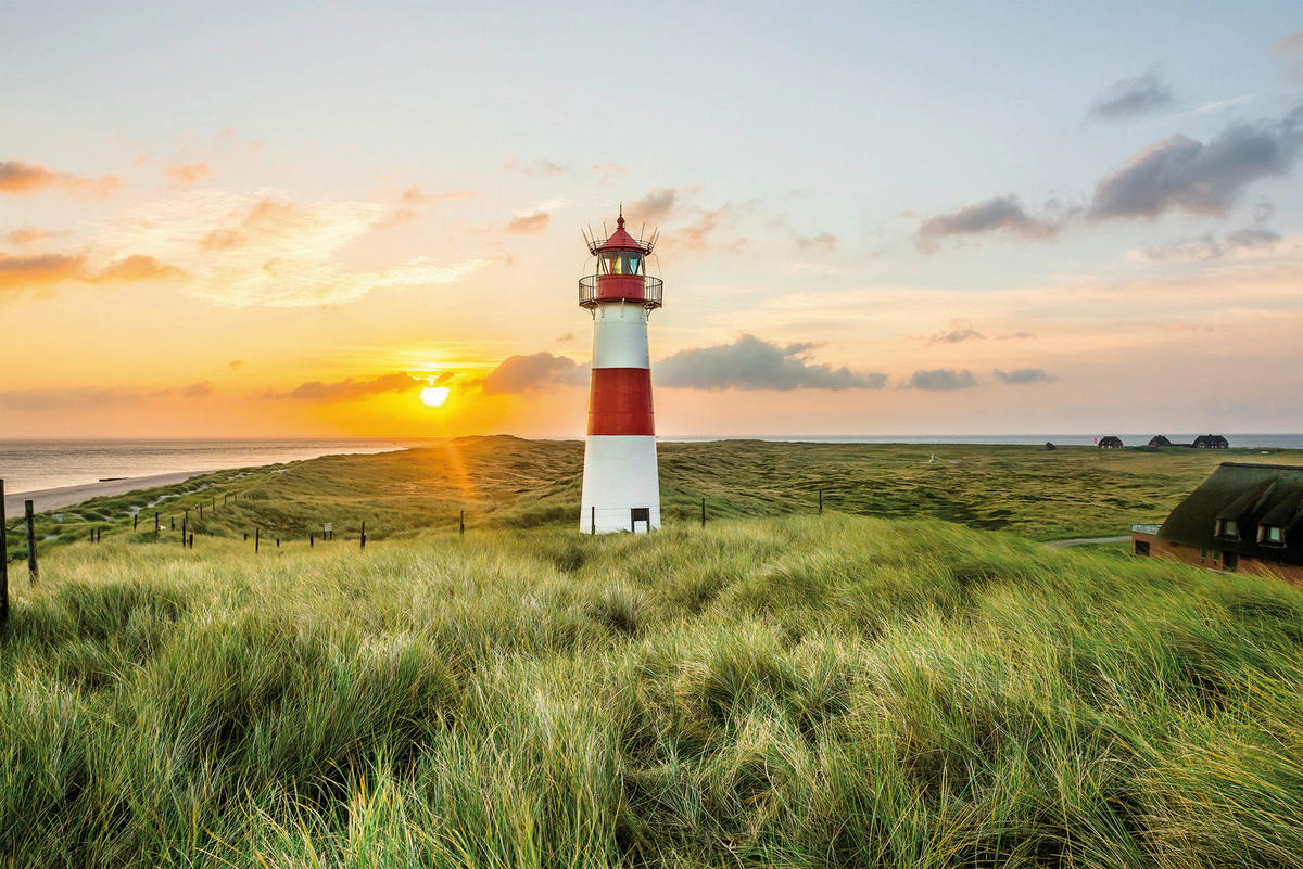 Keilrahmenbild Leuchtturm B/H: ca. 90x60 cm Keilrahmenbild 60x90cm - (90,00/60,00cm)