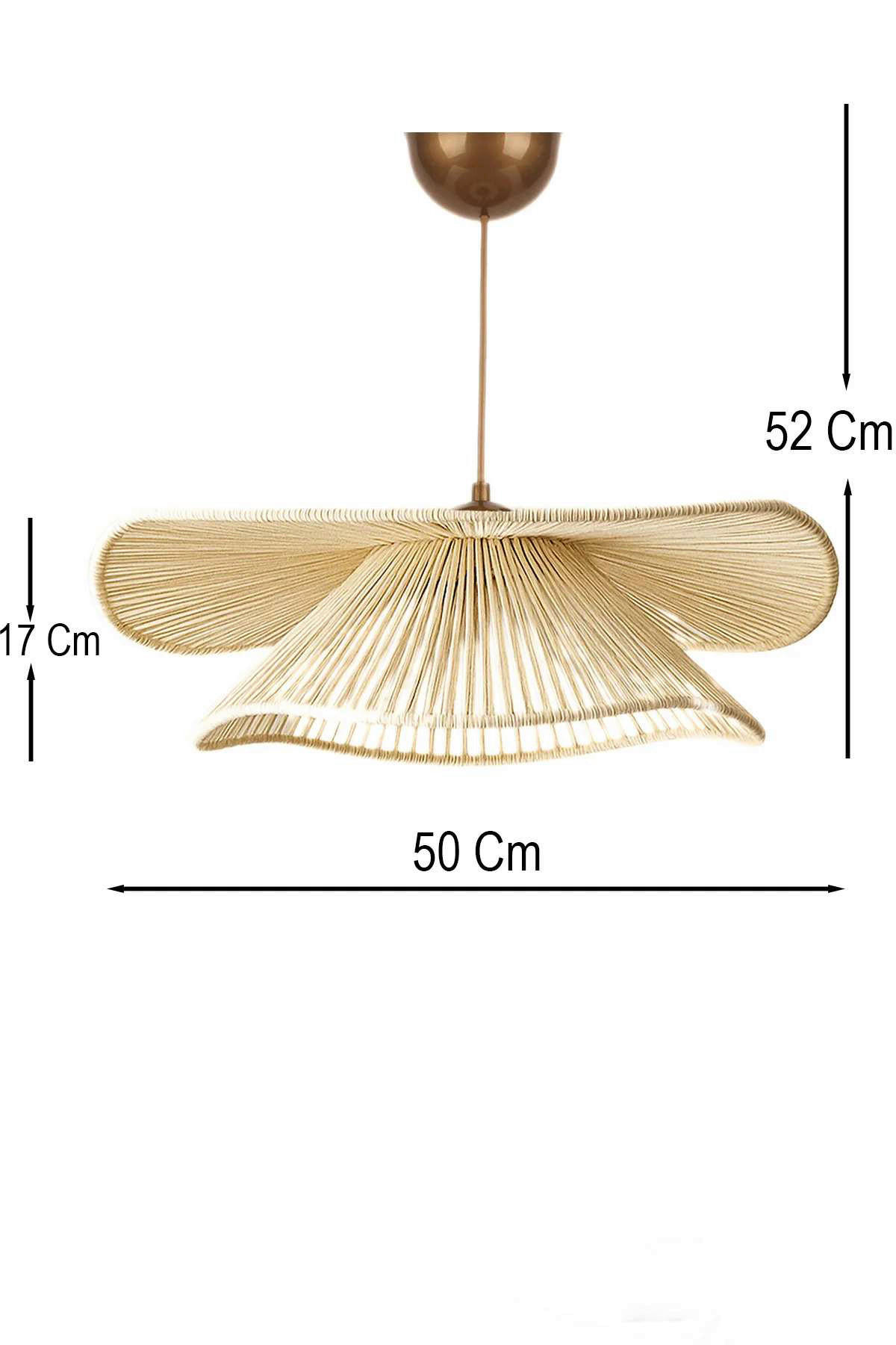 Opviq Pendelleuchte Duvela creme B/H/T/L/D: ca. 50x52x50x50x50 cm E27 1 Brennstellen Duvela - creme (50,00/50,00/52,00cm) - Opviq