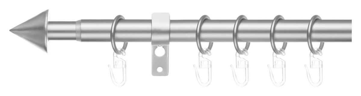 Gardinenstange Kegel Chrom Metall D: ca. 2 cm ausziehbar von ca. 130 bis 240 cm 1.0 Läufe Kegel - Chrom (2,00cm) - LICHTBLICK