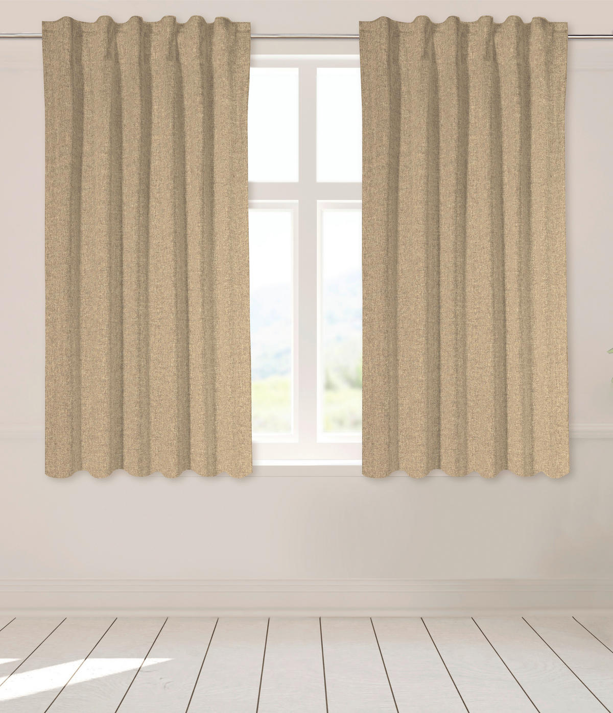 Kombivorhang Ulrich sand B/L: ca. 135x175 cm Ulrich - sand (135,00/175,00cm) - POCOline