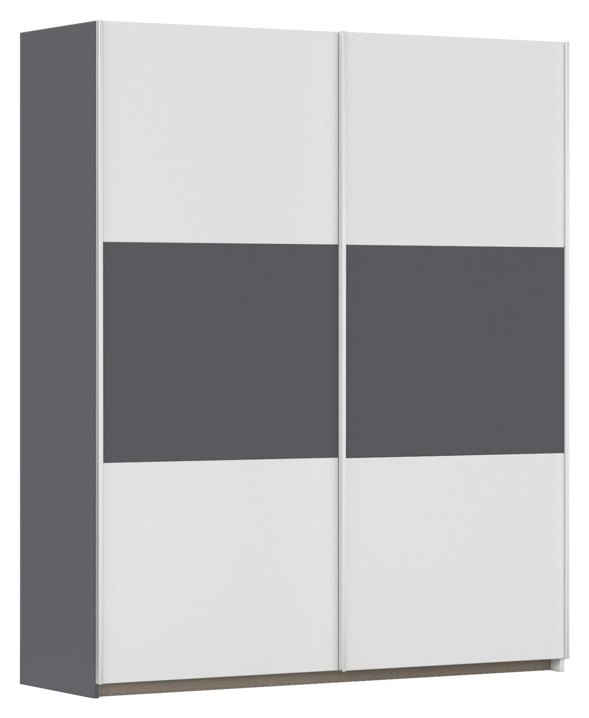 Kleiderschrank Oslo Alpinweiß grau B/H/T: ca. 175x210x59 cm Oslo - Alpinweiß/grau (175,00/210,00/59,00cm)