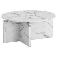Couchtisch weiß Marmor Optik B/H/T: ca. 70x33x70 cm Couchtisch - weiß (70,00/33,00/70,00cm) - Wohnling