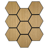 Wandpaneel natur B/H: ca. 55x65 cm Wandpaneel_neutral_Furnier_Hexagon - natur (55,00/65,00cm)