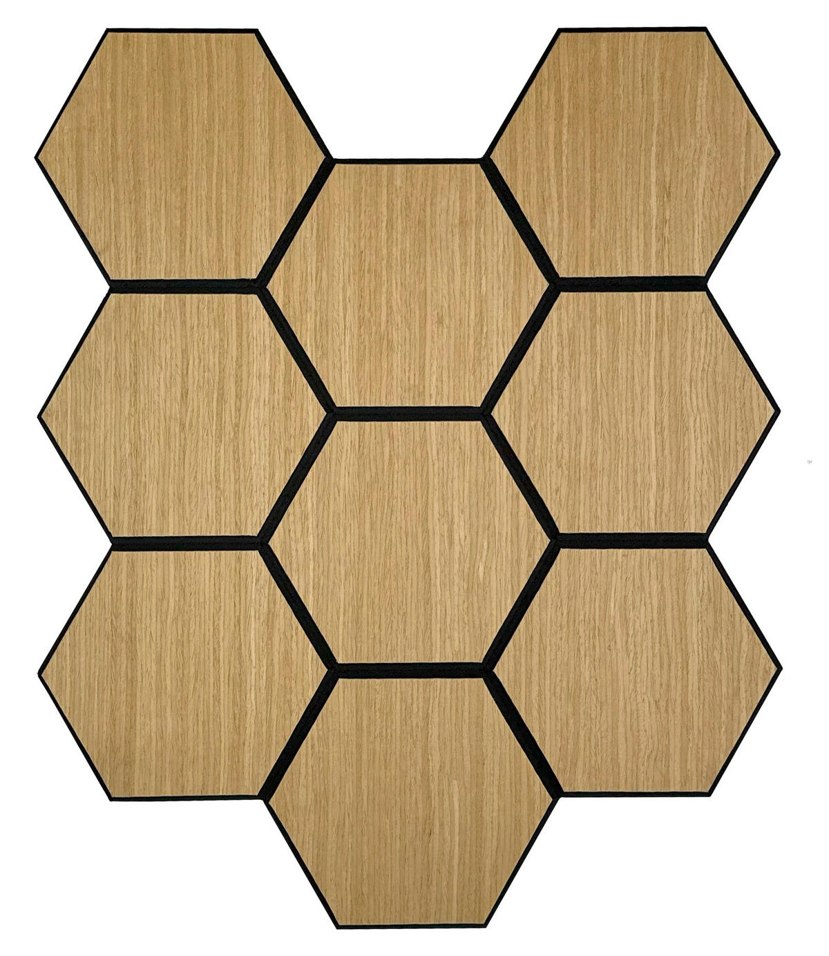 Wandpaneel natur B/H: ca. 55x65 cm Wandpaneel_neutral_Furnier_Hexagon - natur (55,00/65,00cm)