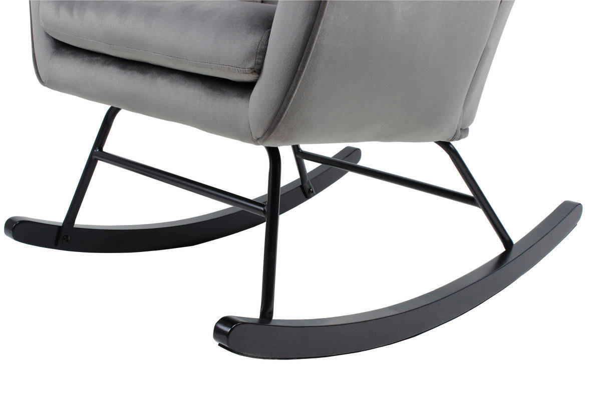 Schaukelstuhl Bryana 100 grau B/H/T: ca. 88x97x68 cm Bryana 100 - schwarz/grau (88,00/97,00/68,00cm) - 360 Living