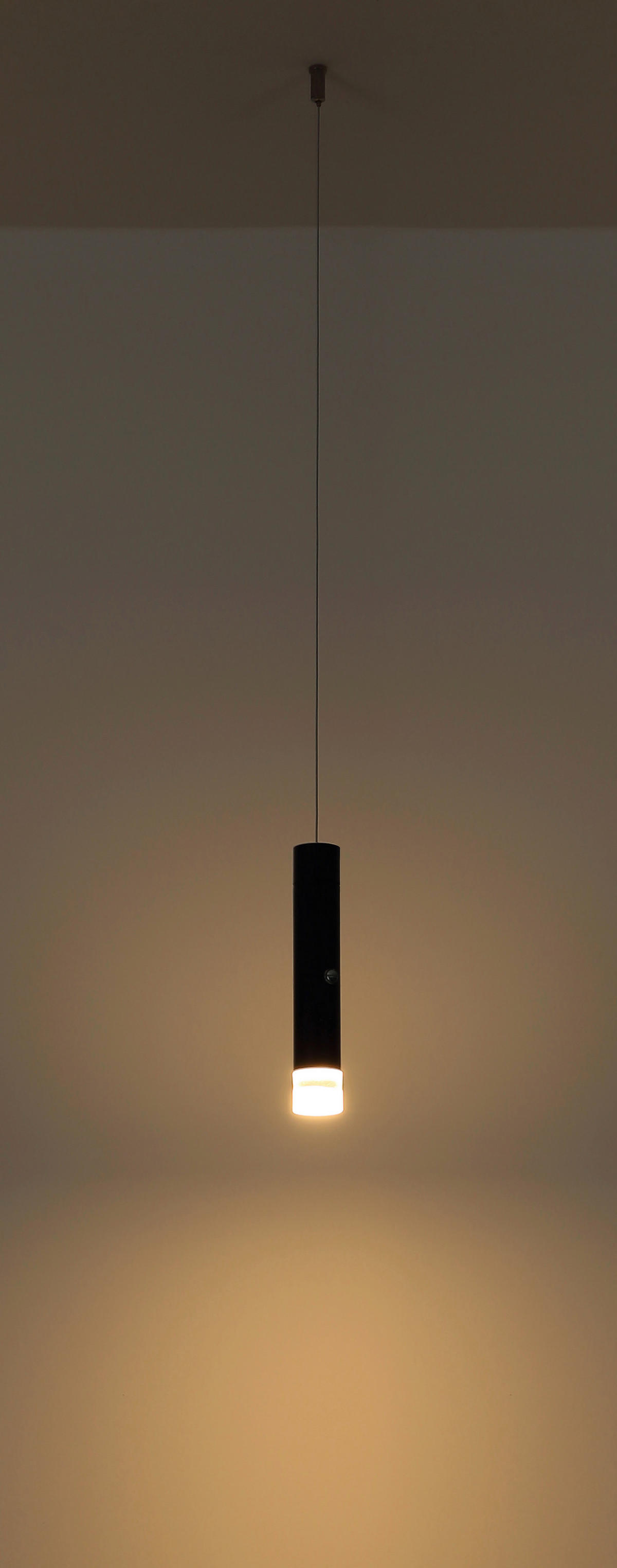 GLOBO LED-Hängeleuchte klar mattschwarz Metall Acryl H/D: ca. 120x3,8 cm 1.0 Brennstellen PELO - klar/mattschwarz (3,80/120,00cm) - GLOBO