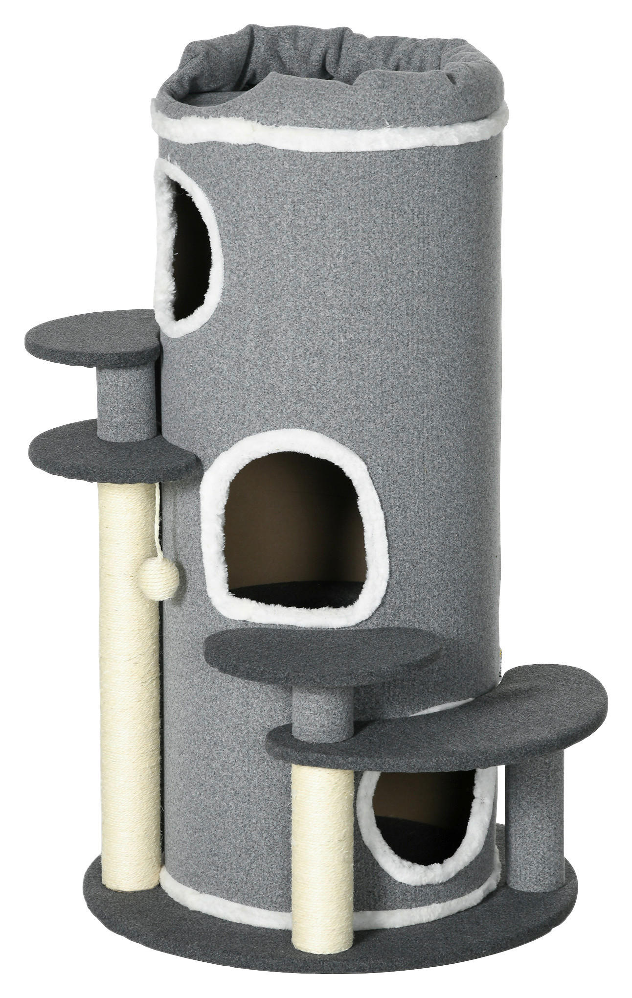 PawHut Kratzbaum grau Sisal B/H/L: ca. 57x99x57 cm Kratzbaum - grau (57,00/57,00/99,00cm) - PawHut