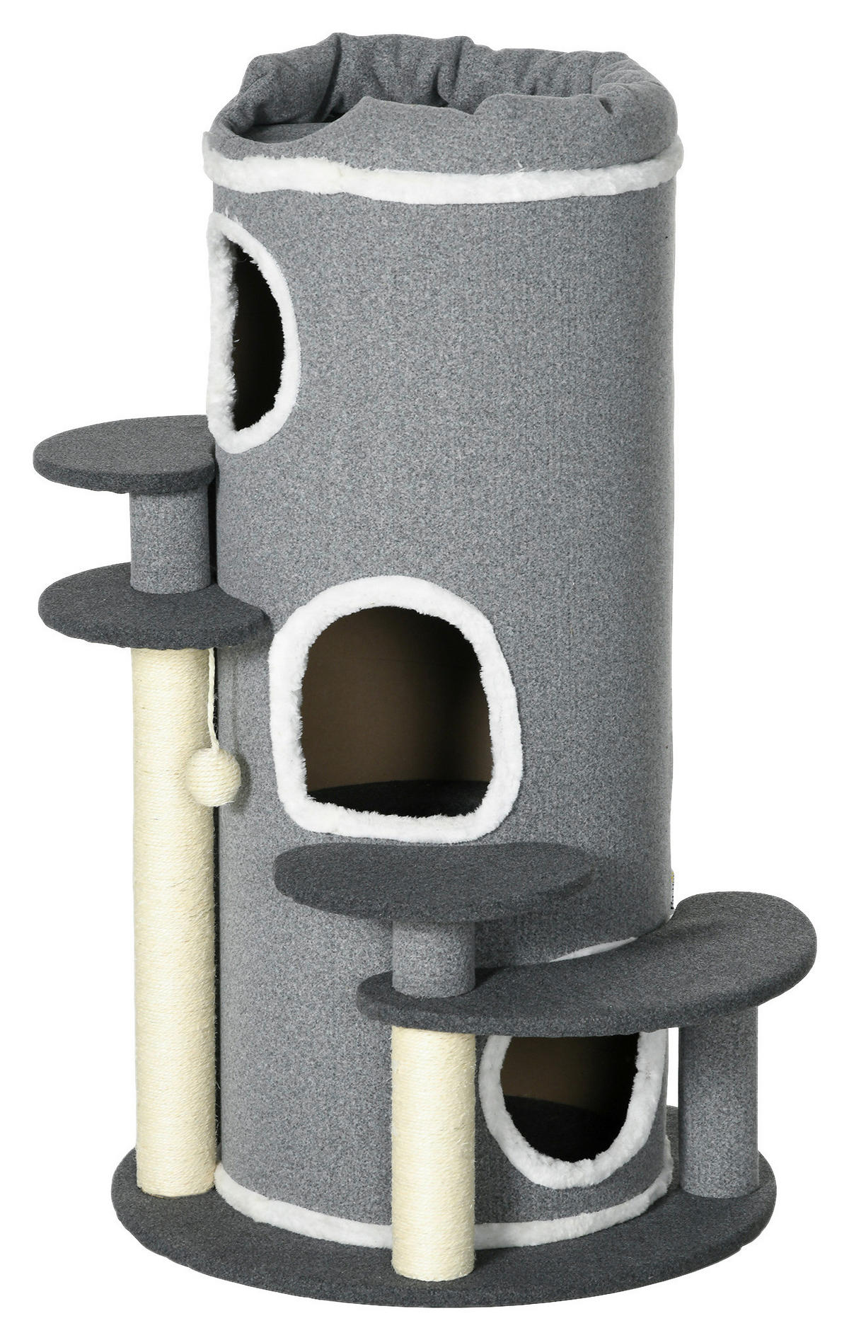 PawHut Kratzbaum grau Sisal B/H/L: ca. 57x99x57 cm Kratzbaum - grau (57,00/57,00/99,00cm) - PawHut