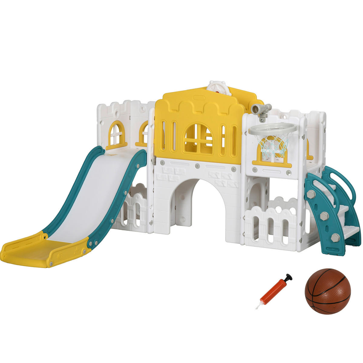 AIYAPLAY Kinderrutsche gelb B/H/L: ca. 177x99x178 cm Kinderrutsche - gelb (178,00/177,00/99,00cm) - AIYAPLAY