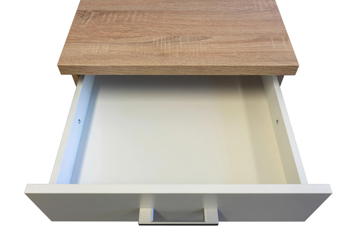 Unterschrank Samoa weiß Eiche Nachbildung B/H/T: ca. 80x85x60 cm Samoa - Eiche/weiß (80,00/85,00/60,00cm) - Flex-Well