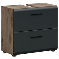 Waschbeckenunterschrank Ice Nox Oak Nachbildung schwarz matt B/H/T: ca. 60x54x60 cm Ice - schwarz (60,00/54,00/60,00cm) - xonox.home