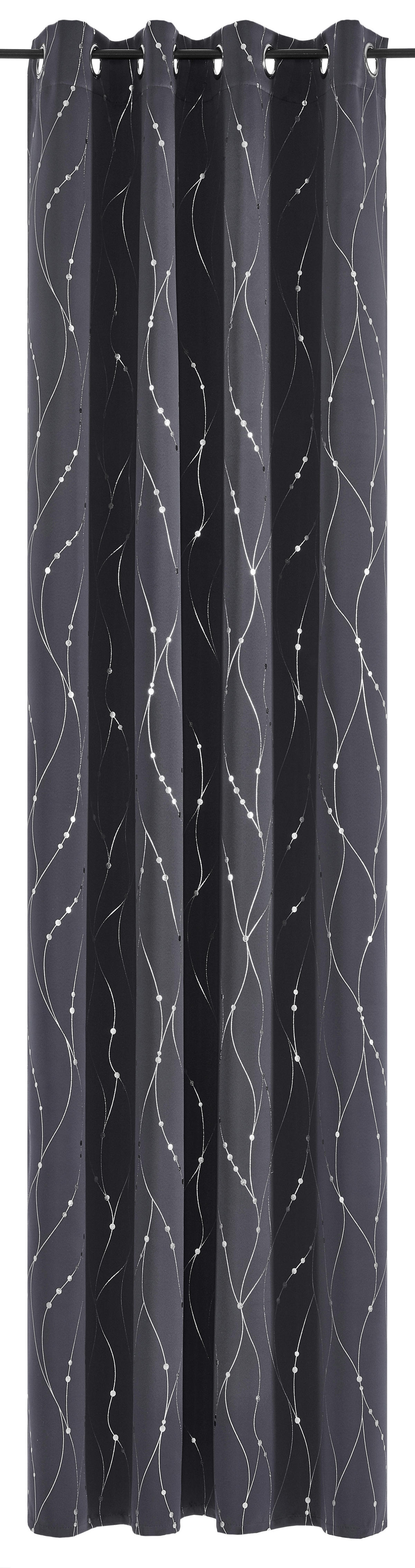Verdunklungsvorhang Napoli dunkelgrau B/L: ca. 135x245 cm Napoli - dunkelgrau (135,00/245,00cm)