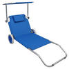 VCM Sonnenliege blau Polyester-Mischgewebe B/H/L: ca. 65x16x165 cm Sonnenliege - blau (165,00/65,00/16,00cm) - VCM