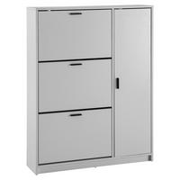 Schuhschrank weiß B/H/T: ca. 90x120x24 cm Schuhschrank - weiß (90,00/120,00/24,00cm) - Wohnling